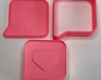 Heart Thought Bubble Bath Bomb Mold