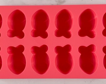 12 Cavity Mini Goldfish Bath Bomb Mold Multi Cavity Mold Confetti Mold - no plunger needed