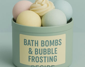 3 BATH & BODY RECIPES by The Soap Chef - Bubble Frosting Recipe + Professional Bath Bomb Recipe + Basic Bath Bomb Recipe