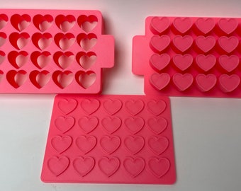 20 Cavity 3/4" Mini Heart Embed Confetti Bath Bomb Mold