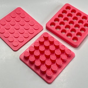 25 Cavity 1/2&quot; Micro Mini Round Embed Confetti Bath Bomb Mold