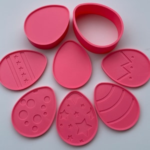 Flat Easter Egg Bath Bomb Mold with 6 Plates