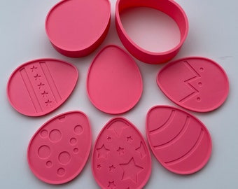 Flat Easter Egg Bath Bomb Mold with 6 Plates