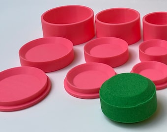 Round Tablet Bath Bomb Mold in 3 sizes