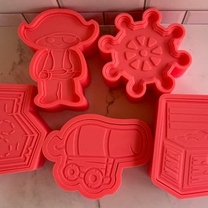Pirate Bath Bomb Molds - choose from pirate, rutter, treasure map, cannon, treasure chest