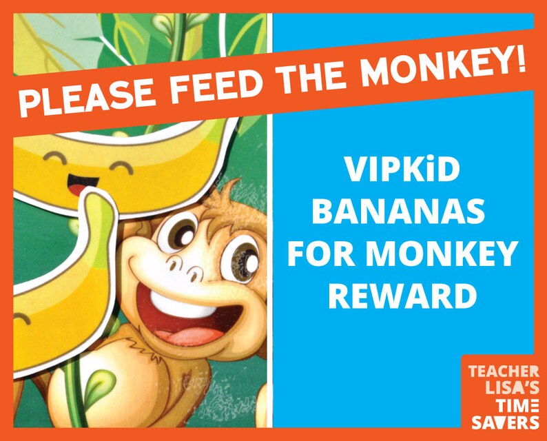 VIPKid Bananas For Monkey Reward Etsy
