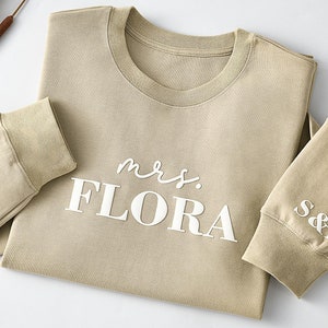 Personalized Future Mrs Sweatshirt, Bridal Sweatshirt, Engagement Gift, Bride To Be, I Said Yes Sweatshirt, Bridal Shower,Fiancee Sweatshirt