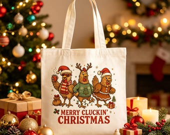 Merry Cluckin' Christmas PNG, Funny Christmas Chickens Sublimation Design, Retro Holiday Chickens PNG