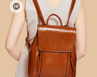 New: Genuine Leather Backpack Convertible Shoulder Bag, Womens Leather Backpack, Shoulder Bag, Leather Purse. Laptop Bag, Bookbag