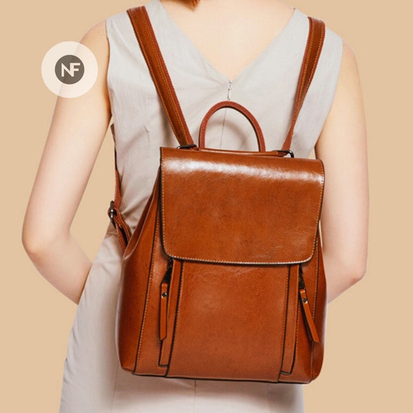 New: Genuine Leather Backpack Convertible Shoulder Bag, Womens Leather Backpack, Shoulder Bag, Leather Purse. Laptop Bag, Bookbag