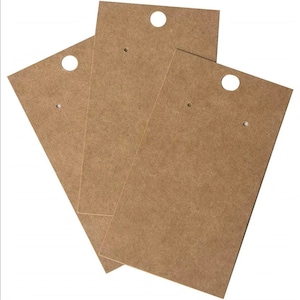Cartões de brinco Kraft em branco, cartões de brinco pendurados Kraft no atacado, cartões de exibição de brincos e tachas, cartões de exibição de brincos, exibição de produtos