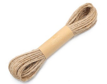 Ficelle de jute naturelle, longue ficelle brune pour l'emballage/emballage, emballage cadeau, ficelle d'emballage durable