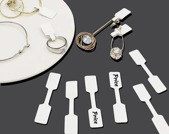 Customized 1.2 x 6 cm Price Tags , Jewelry Price Tags Stickers /Self Adhesive Ring Price Tags