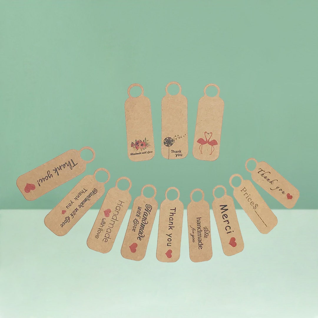 Custom Small Tags With Your Words, Personalized Kraft Hang Tags, Custom ...