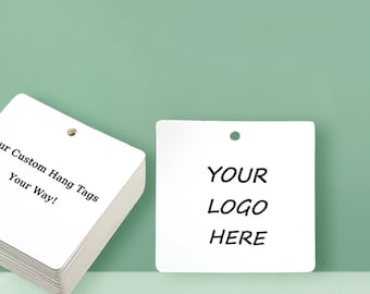 Etiquetas colgantes cuadradas personalizadas con esquinas redondeadas, etiqueta de regalo de agradecimiento, etiqueta de panaderos, etiquetas de columpio, etiquetas personalizadas cuadradas, etiqueta de ropa de mercancía