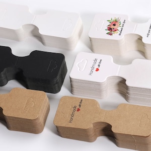 Scheda espositiva per gioielli personalizzata, scheda espositiva personalizzata per bracciali, elastici, fasce per capelli, robuste etichette ripiegabili personalizzate per gioielli