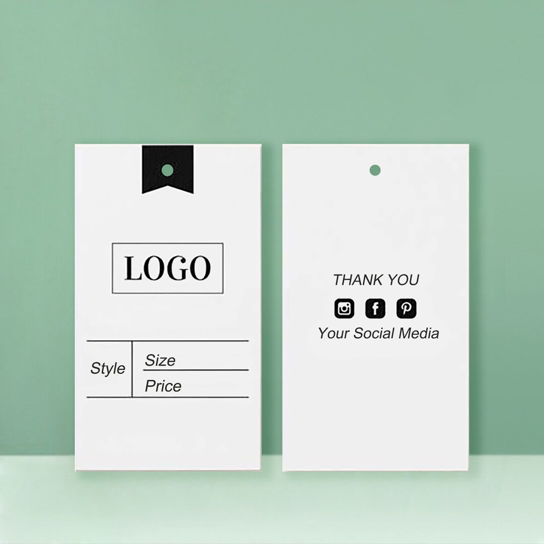 Custom 2''x3.5'' Tags, Small Business Tags, Personalized Clothing Tags ...