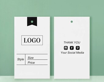 Custom 2''x3.5'' Tags, Small Business Tags, Personalized Clothing Tags, Rectangular Tags with Strings, Business Tags, Custom Favor Tags
