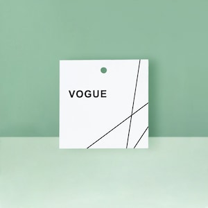Etiquetas quadradas personalizadas em 2 '', etiquetas personalizadas impressas em 2 lados em cores, seu logotipo em cartão premium, etiquetas de roupas com cordões
