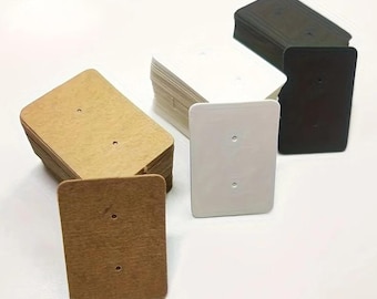 Personalized 1"x1.4" Blank Earring Display Cards/Jewelry Cards Holder,With Round Corner ,Kraft Mini Earring Cards .