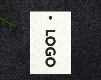 Benutzerdefinierte strukturierte Papiermarken in 1,5 '' x 2,3 ", Personalzied Geschenkverpackung / Verpackungsanhänger, Tags für Hochzeit / Babyparty, Anhänger mit Ihrem Logo