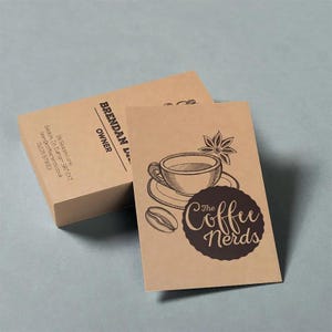 Carte de visite personnalisée en papier rond avec votre texte/logo/design, blanc/carte de visite en papier kraft