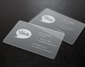 Custom PVC Frosted Cards, Personalized Translucent Business Card, Frosted Boutique Card, Plastic PVC bcards, Instagram Business Cards