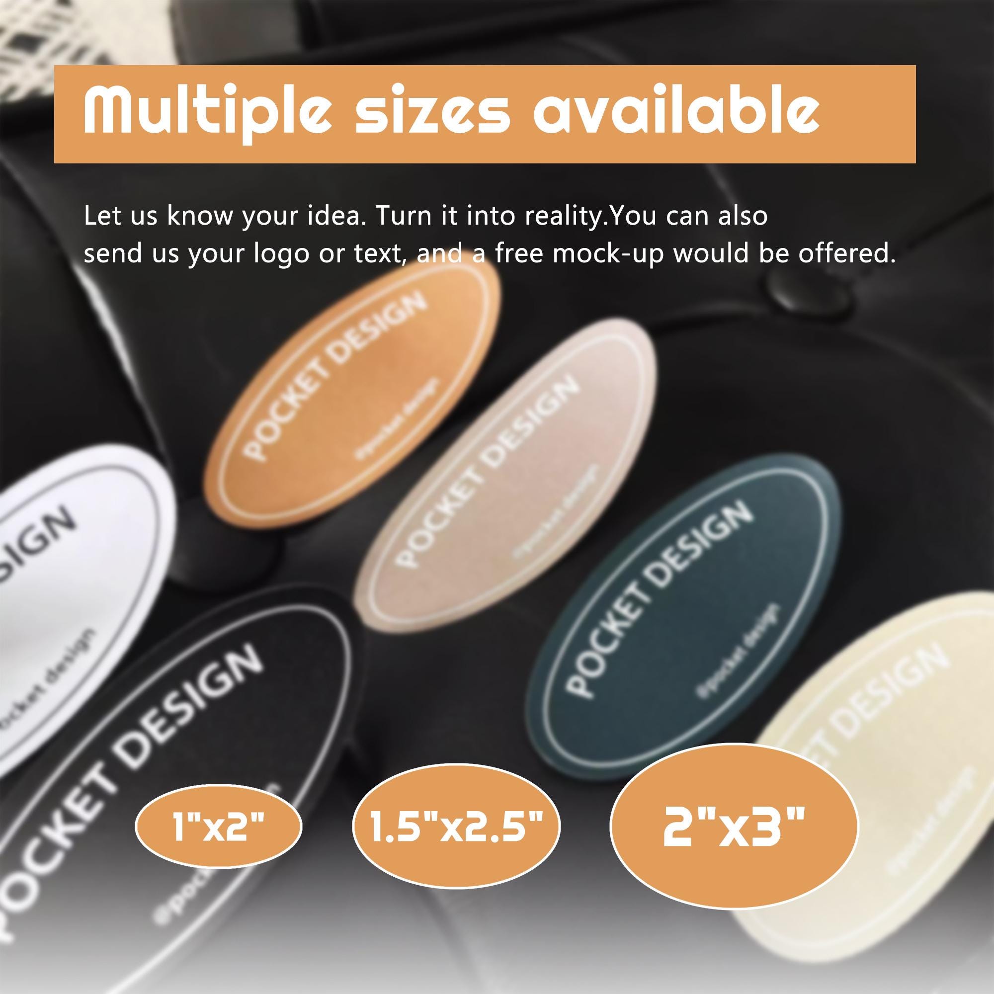 Custom Oval Stickers, Custom PVC Labels, Personalized Oval Logo ...