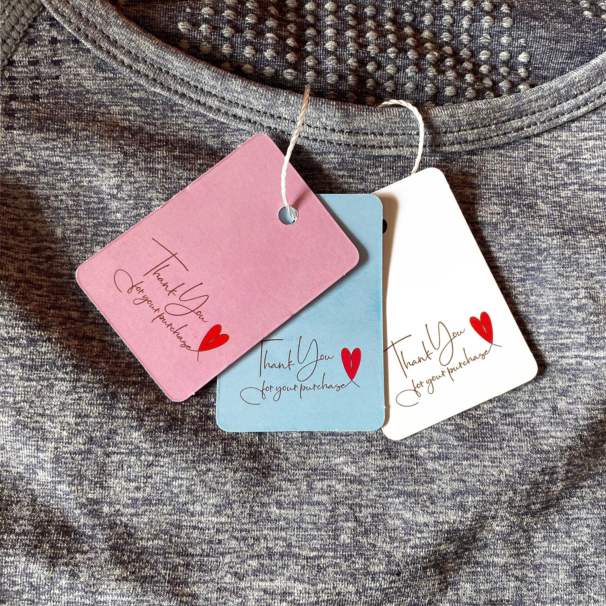 Boutique Clothing Hang Tag, Thank You for Your Purchase Tags, Writable ...