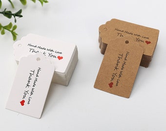 Étiquettes personnalisées pour cadeaux de mariage, Étiquettes d'emballage cadeau avec ficelle de jute naturelle, Étiquettes personnalisées pour baby shower/soirée, Fait main avec des étiquettes d'amour