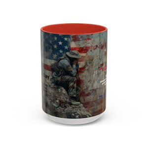 Memorial Day Honoring Courage Service and Sacrifice, Remembering Fallen Military Members, USA Patriotic Mug, Veteran Gift, 11 oz or 15 oz