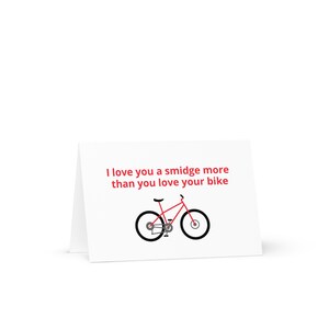 Biglietto d'amore per la bici: ti amo di più!