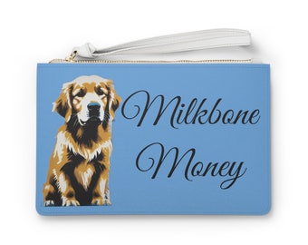 Golden Glamour Milkbone Money Clutch (Golden Retriever, Bag, Make-up bag, wallet)