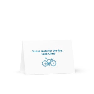 Birthday Strava Route: Cake Climb Edition! Greeting card