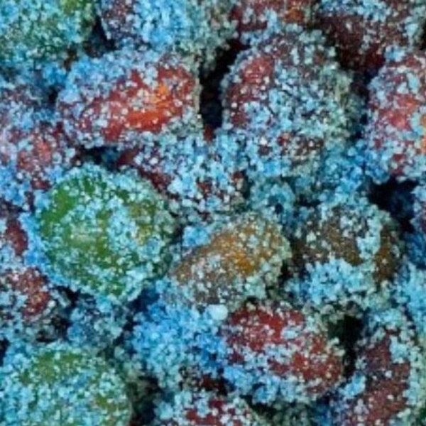 extreme sour gushers( blue razz, sour apple strawberry)