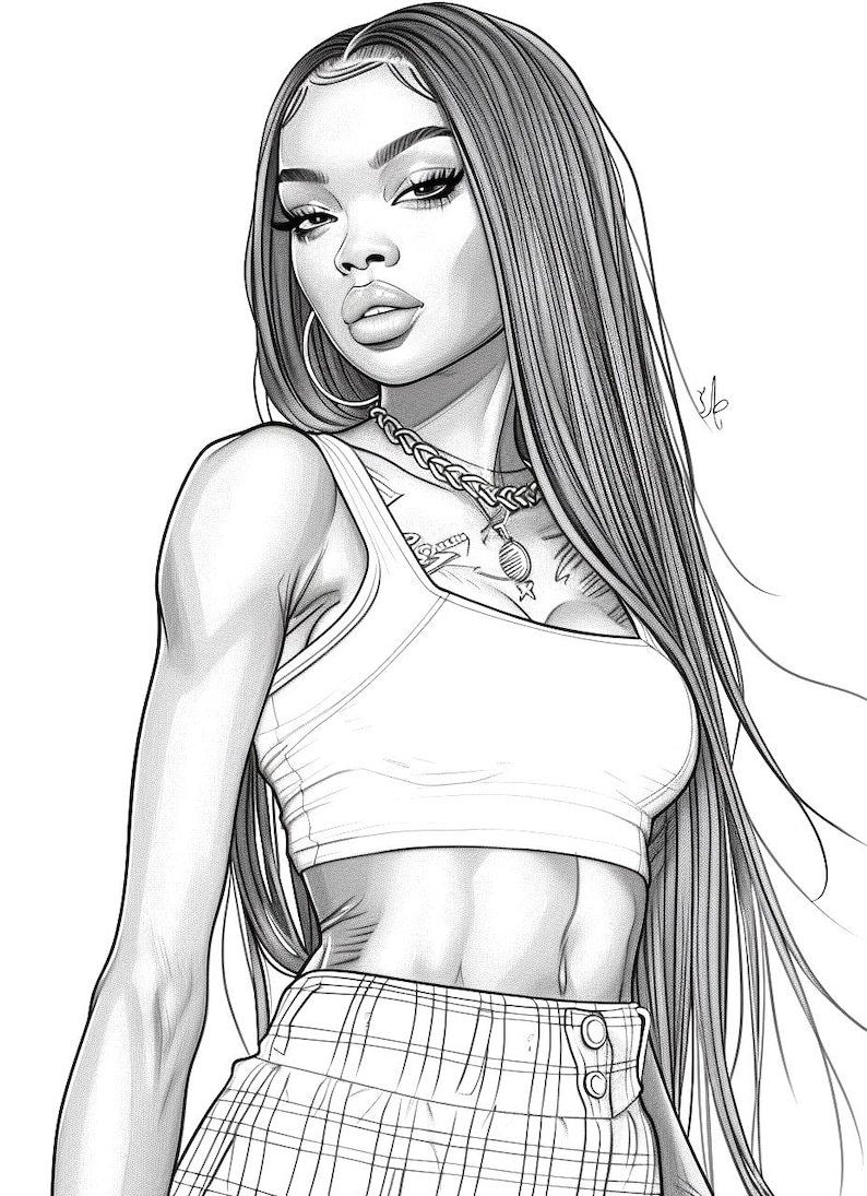 90-s-black-woman-hairstyles-coloring-pages-adult-coloring-book