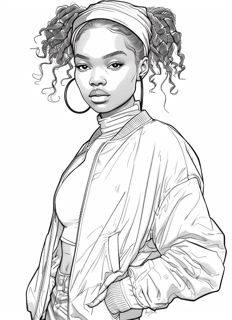 90-s-black-woman-hairstyles-coloring-pages-adult-coloring-book