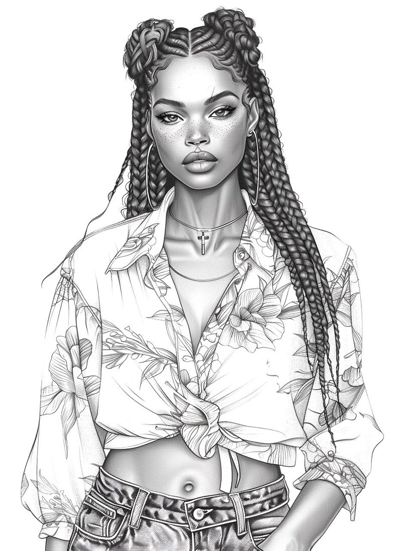 90-s-black-woman-hairstyles-coloring-pages-adult-coloring-book