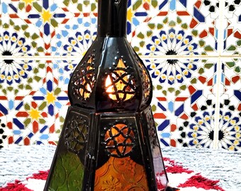 Handcrafted Moroccan Candle Lamp - Exotic Ambiance for Your Home
