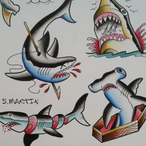 Sailor Jerry Shark Tattoo  Vic Market Tattoo