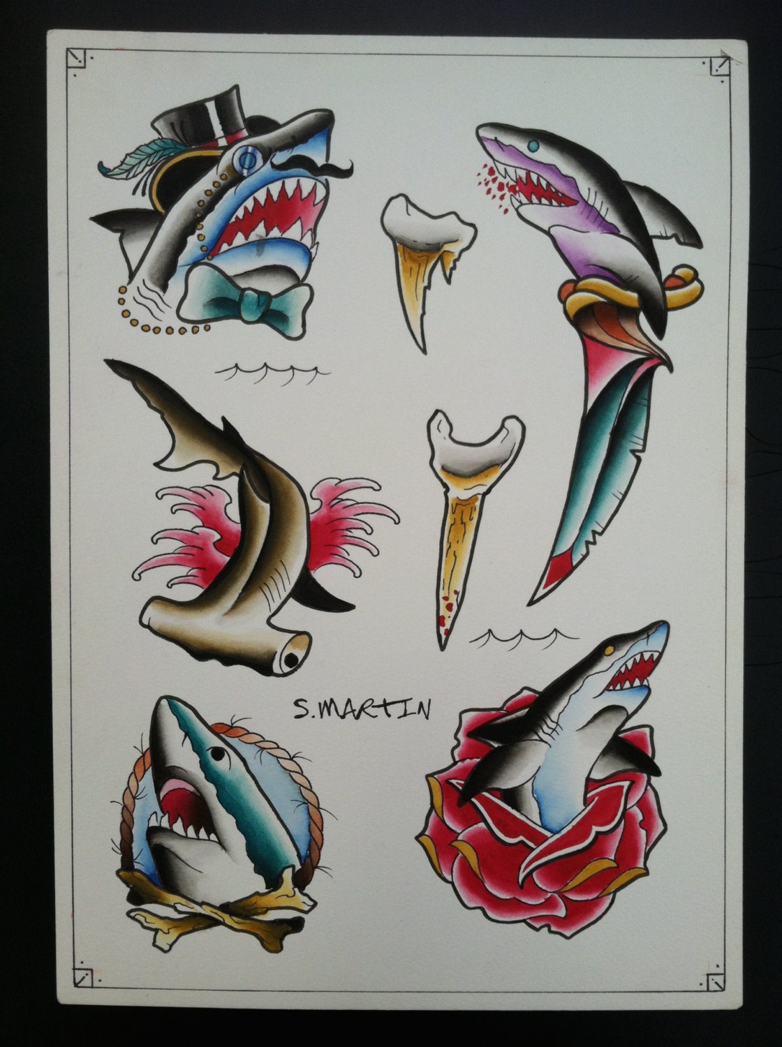 SHARK TRADITIONAL TATTOO Poster for Sale by MAYRAREINART77  Redbubble