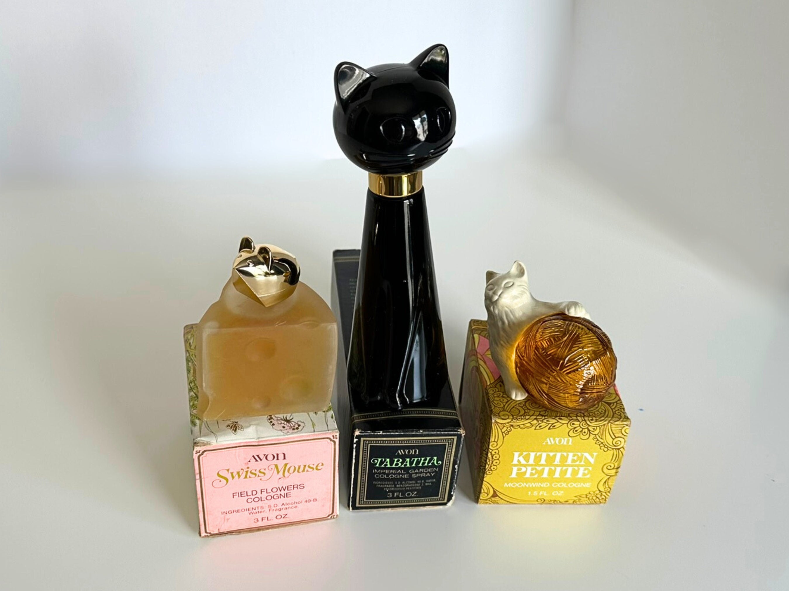 Vintage Avon Cat and Mouse Themed Perfume Collection – Choose Your - Main Image