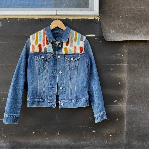 Embellished Denim Jacket Etsy