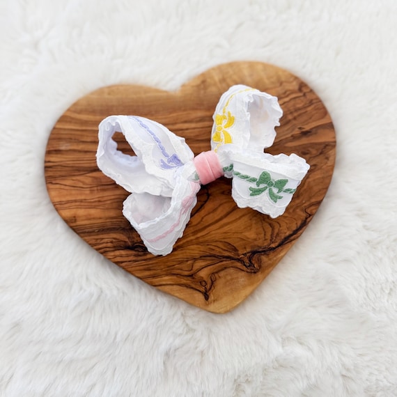 Pastel Bows Baby Little Girl Hair Bow { Heirloom Collection } Baby Shower / Easter Gift / Portrait, Photo Prop - Quick Ship