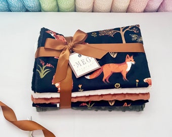 Baby Burp Cloth Set of 5 { Forest Friends } Woodland Animals, Soft Minky, Boy - Girl - Unisex Baby Shower Gift with Option to Personalize