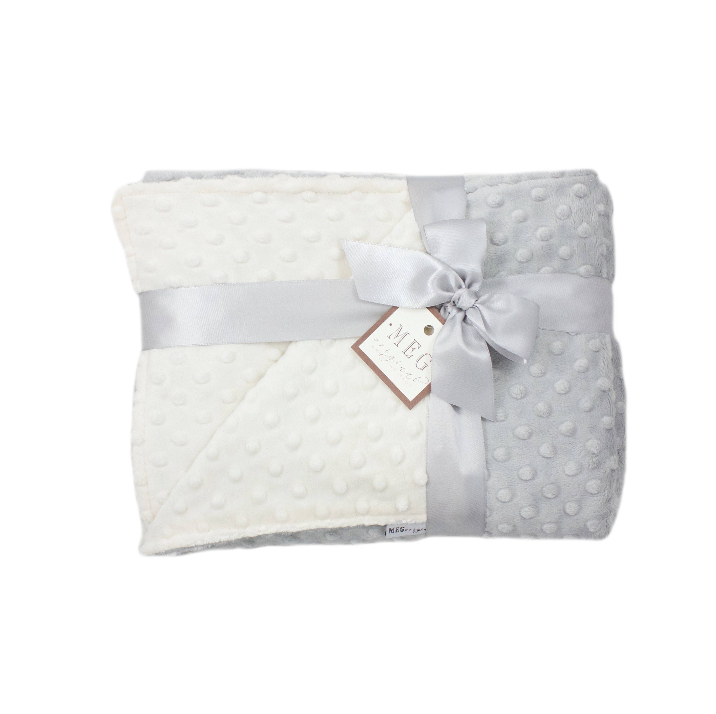 Ivory & Gray Minky Dot Baby Crib Blanket 6778 Etsy