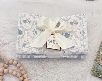 Peter Rabbit Toile Burp Cloths - Beatrix Potter - Soft Cotton, Absorbent, & Durable, Option to Personalize with Embroidered Name or Initials