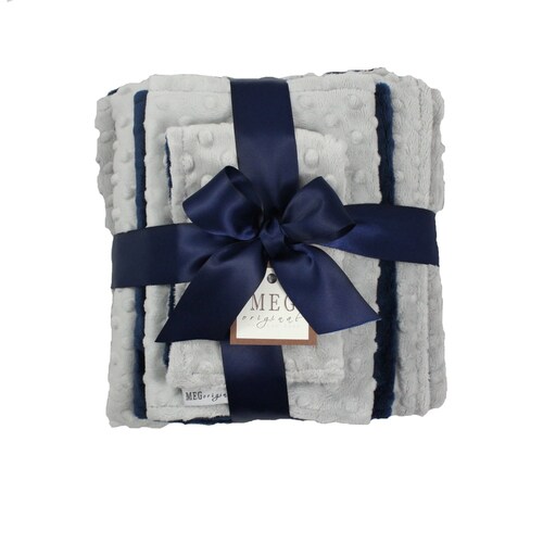 Navy Blue and Charcoal Gray Minky Dot Baby Boy Blanket - Etsy