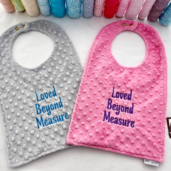 Special Needs Children, Youth, & Adult Minky Dot Snap Bibs, Your Choice of Colors or Prints, Custom Sizes + Option to Add Embroidery