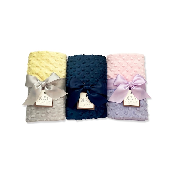 Minky Dot Baby Security Blanket / Lovey with Loop in Your Choice of Minky Colors